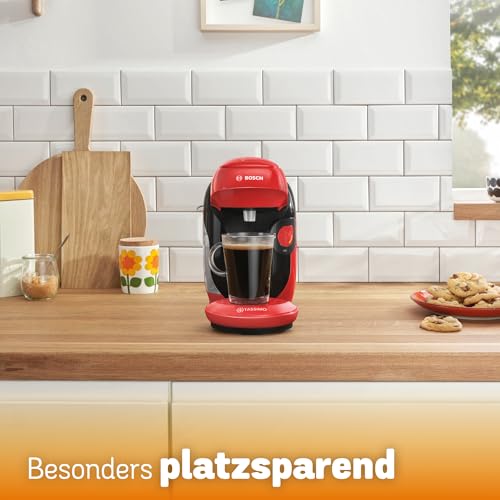 Tassimo Style TAS1103 – Kapselmaschine, über 70 Getränke, INTELLIBREW™, 1400W, Rot - CremaKafe Edition