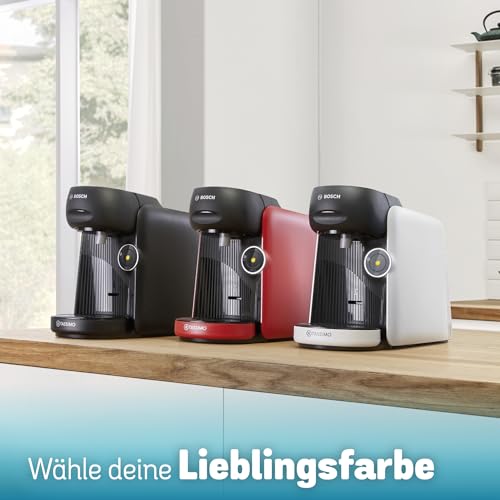 Tassimo Finesse TAS163E – Kapselmaschine mit IntensityBoost, über 70 Getränke, 1400W, Rot/Schwarz - CremaKafe Edition