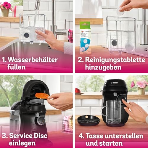 Tassimo Happy TAS1002 – Kapselmaschine, über 70 Getränke, INTELLIBREW™, 1400W, Schwarz - CremaKafe Edition
