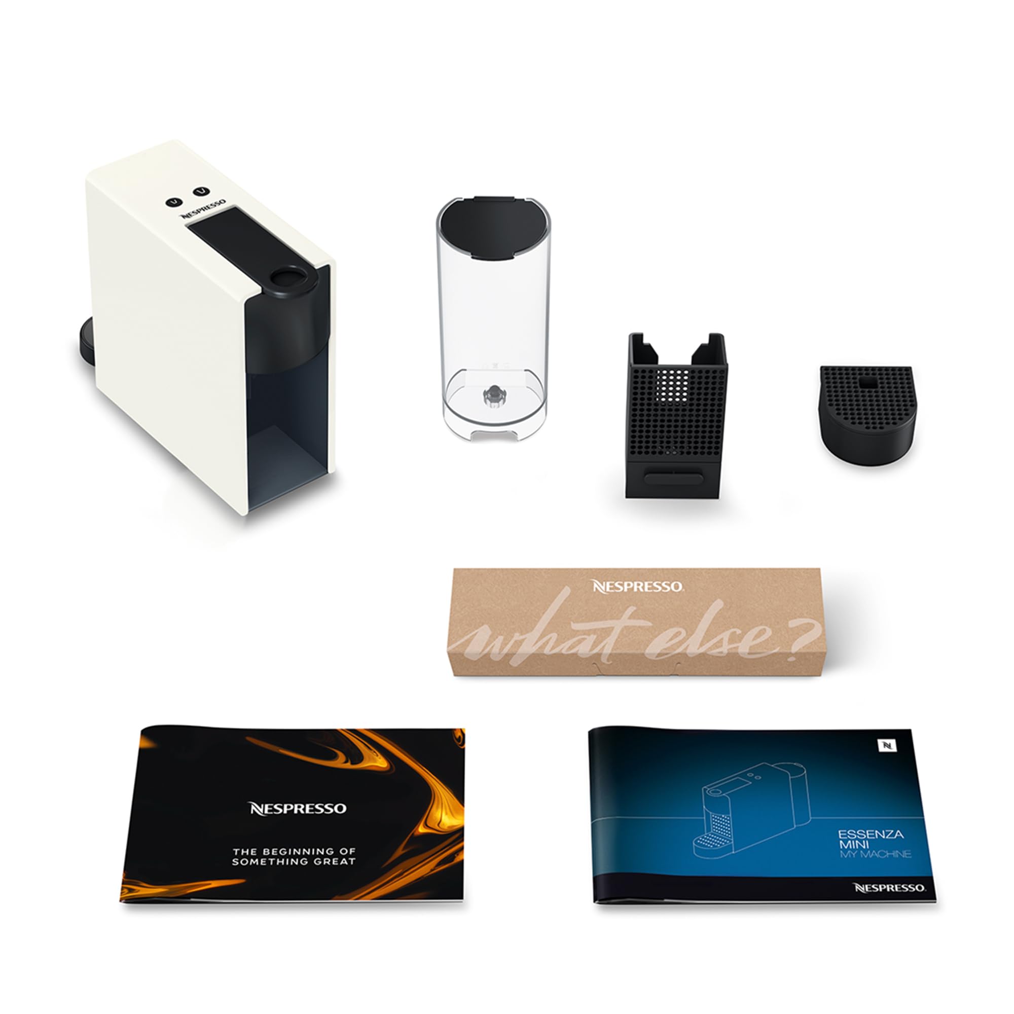 Essenza Mini XN1101 – Kapselmaschine, 19 Bar, Ultrakompakt, Pure White - CremaKafe Edition