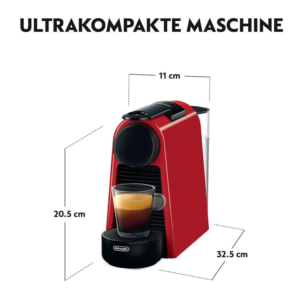 Essenza Mini EN85.R – Kapselmaschine, 19 Bar, Rot - CremaKafe Edition