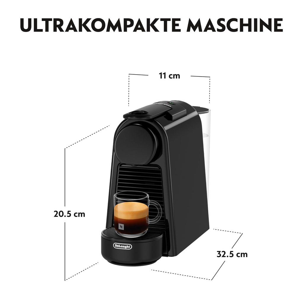 Essenza Mini EN85.B – Kapselmaschine, 19 Bar, Kompakt, Schwarz - CremaKafe Edition