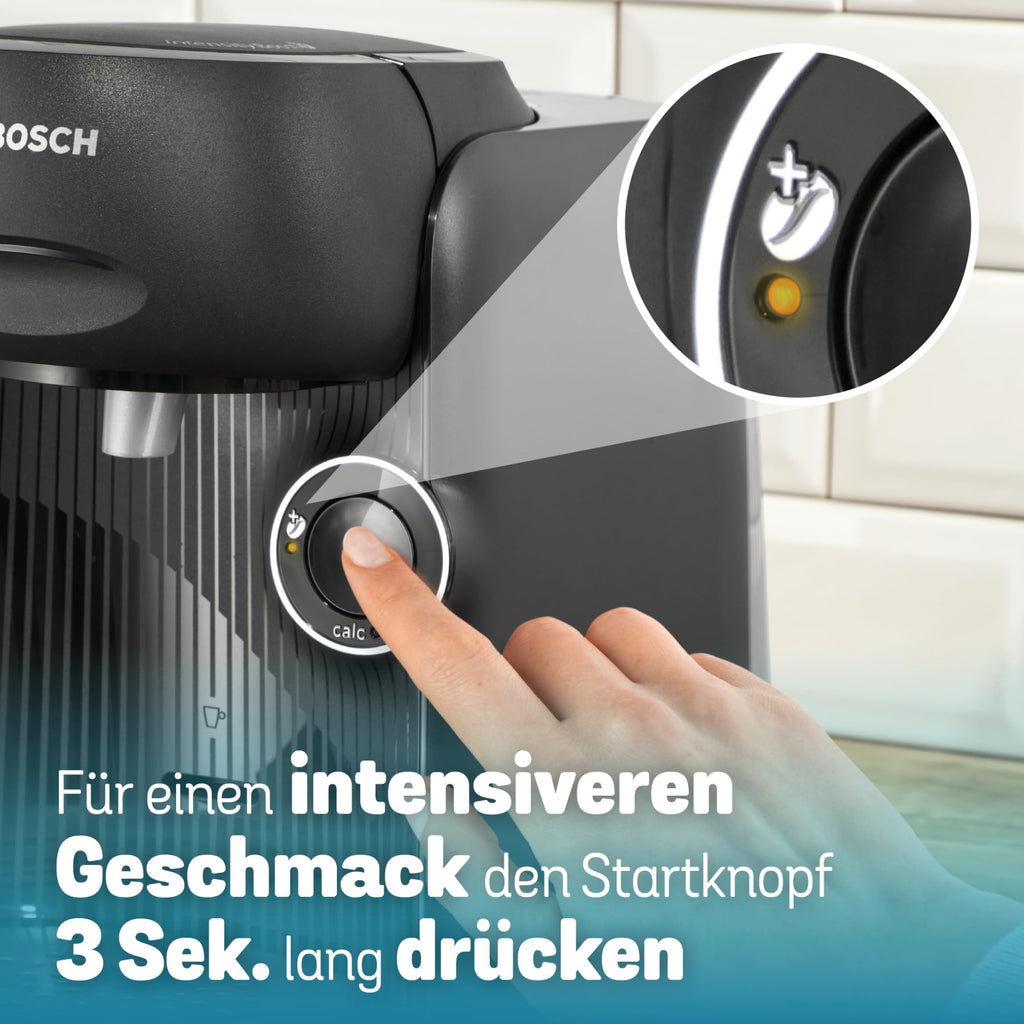 Tassimo Finesse TAS162E – Kapselmaschine mit IntensityBoost, über 70 Getränke, 1400W, Schwarz - CremaKafe Edition