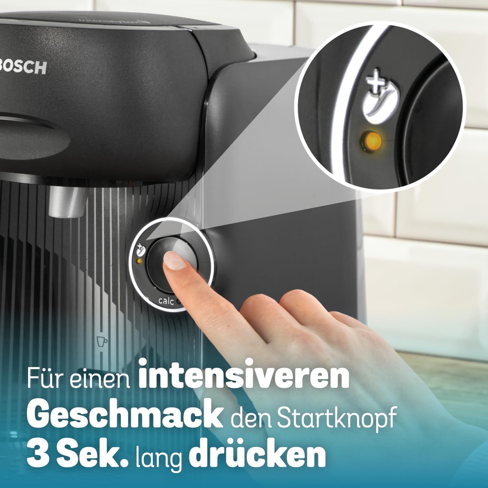 Tassimo Finesse TAS162E – Kapselmaschine mit IntensityBoost, über 70 Getränke, 1400W, Schwarz - CremaKafe Edition
