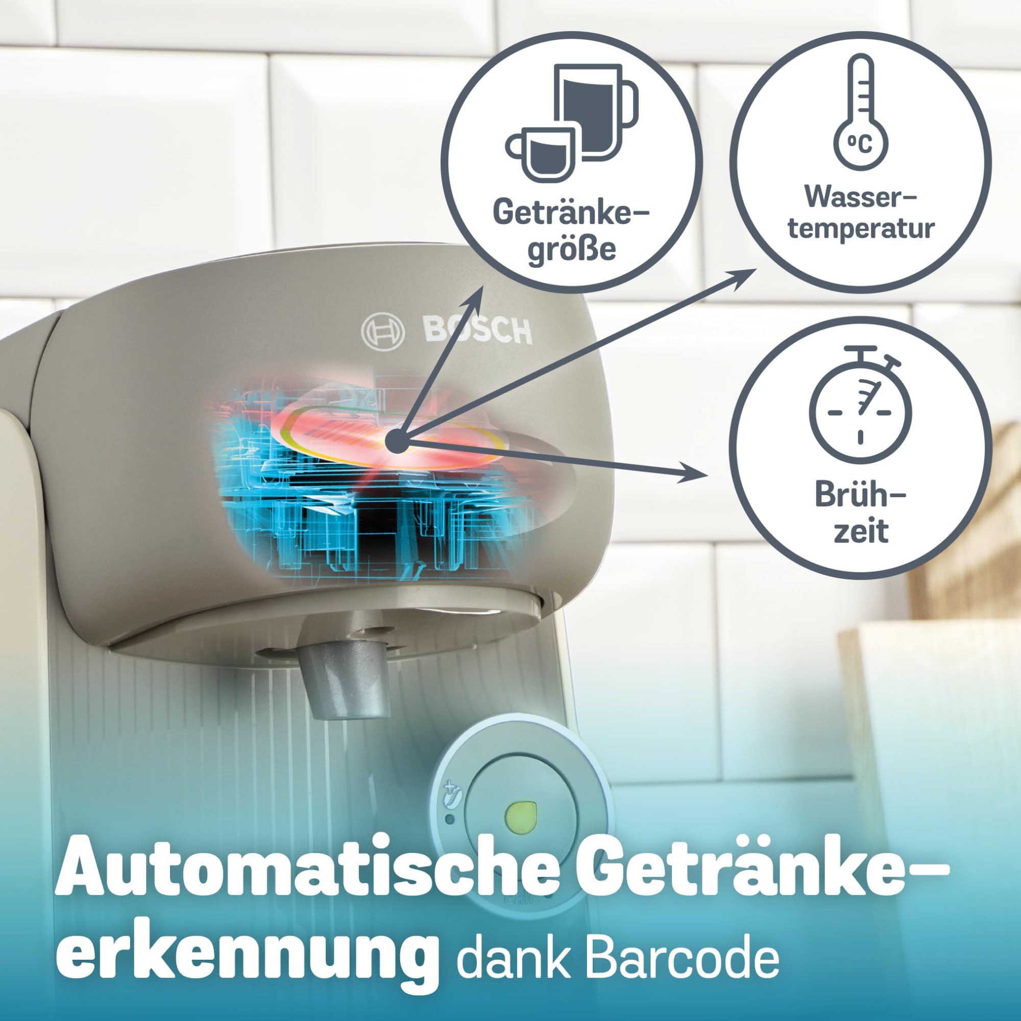 Tassimo Finesse TAS167P – Kapselmaschine mit IntensityBoost, über 70 Getränke, 1400W, Creme - CremaKafe Edition
