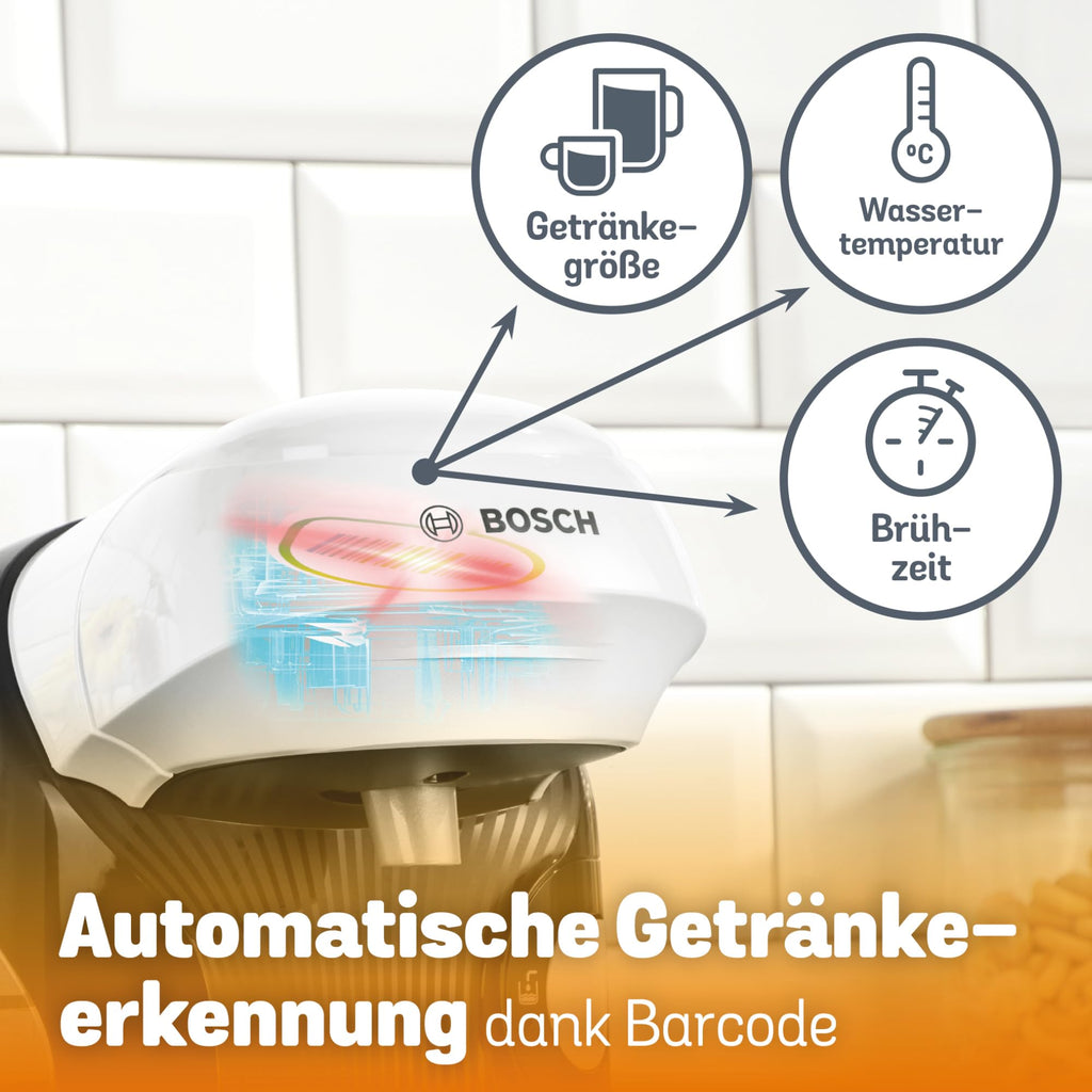 Tassimo Style TAS1104 – Kapselmaschine, über 70 Getränke, INTELLIBREW™, 1400W, Weiss - CremaKafe Edition