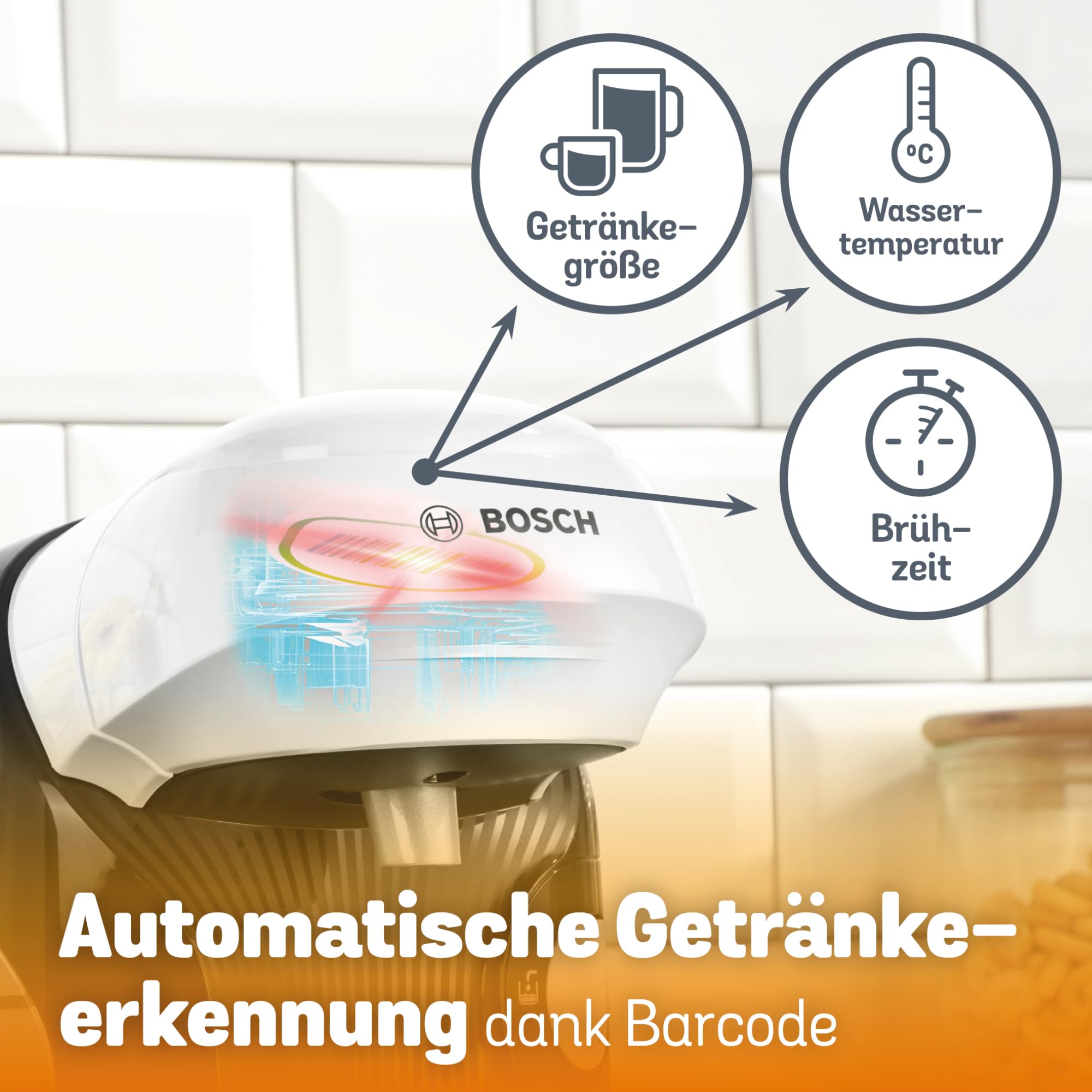 Tassimo Style TAS1104 – Kapselmaschine, über 70 Getränke, INTELLIBREW™, 1400W, Weiss - CremaKafe Edition