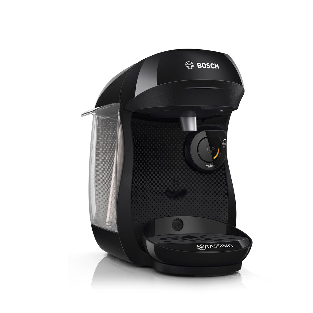 Tassimo Happy TAS1002 – Kapselmaschine, über 70 Getränke, INTELLIBREW™, 1400W, Schwarz - CremaKafe Edition