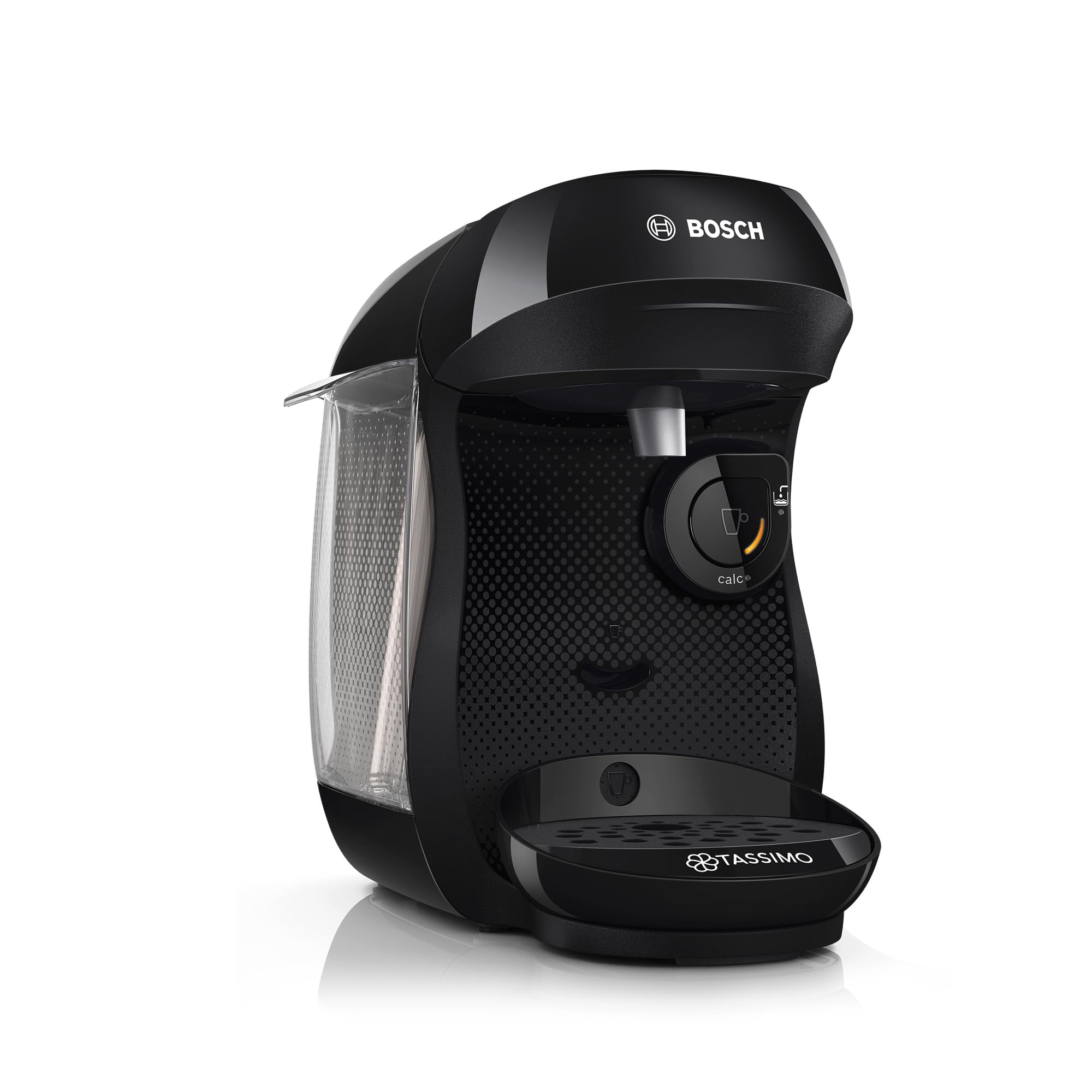 Tassimo Happy TAS1002 – Kapselmaschine, über 70 Getränke, INTELLIBREW™, 1400W, Schwarz - CremaKafe Edition