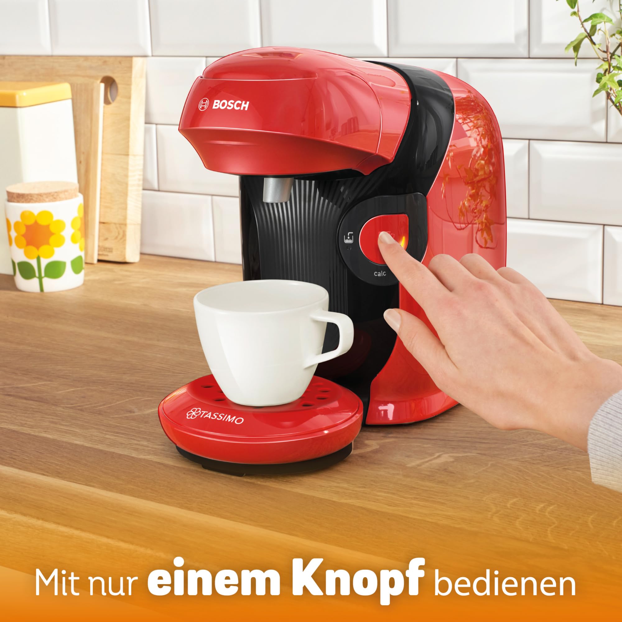 Tassimo Style TAS1103 – Kapselmaschine, über 70 Getränke, INTELLIBREW™, 1400W, Rot - CremaKafe Edition