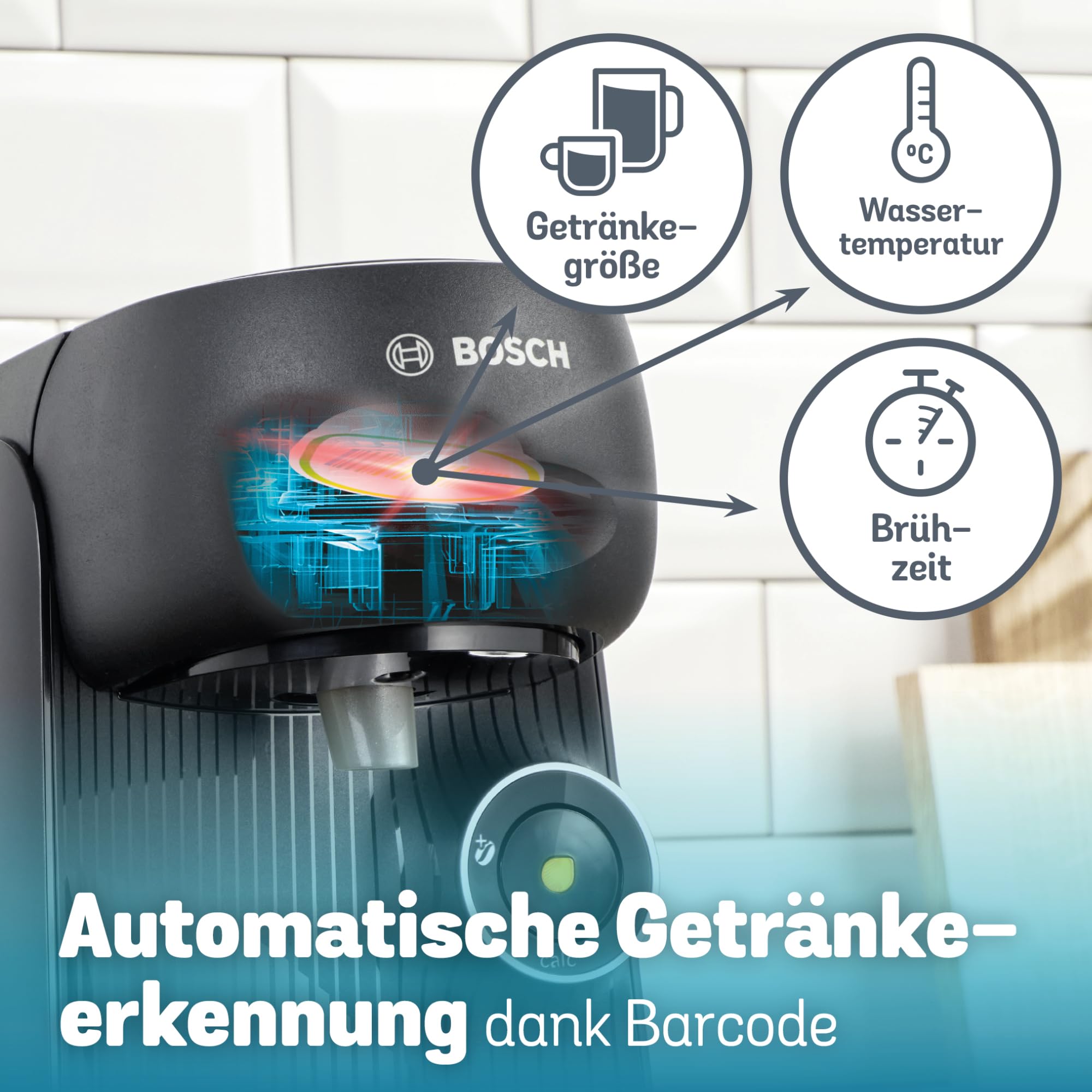 Tassimo Finesse TAS162E – Kapselmaschine mit IntensityBoost, über 70 Getränke, 1400W, Schwarz - CremaKafe Edition