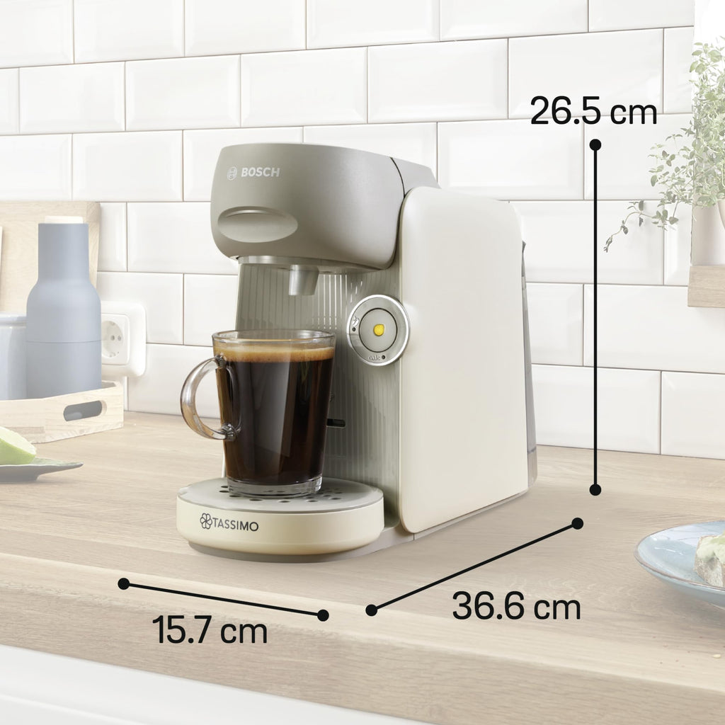 Tassimo Finesse TAS167P – Kapselmaschine mit IntensityBoost, über 70 Getränke, 1400W, Creme - CremaKafe Edition