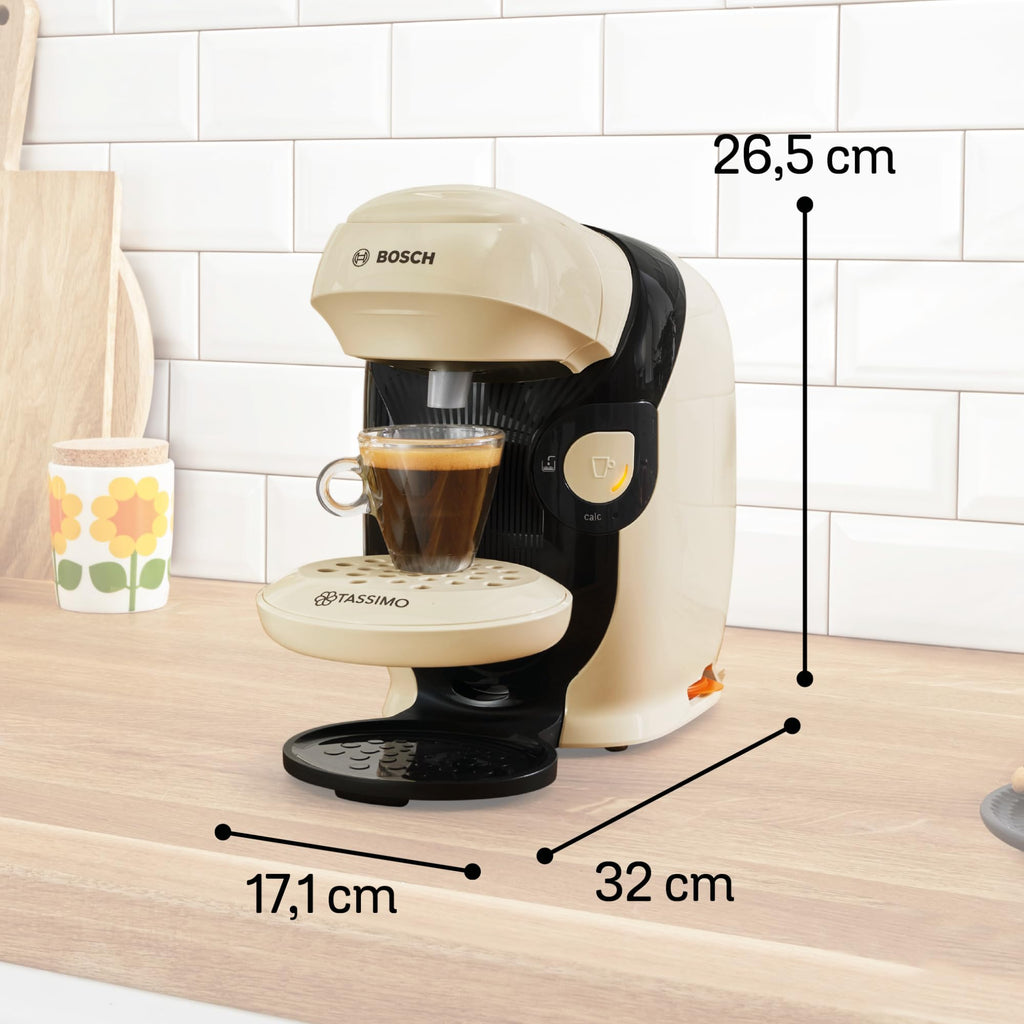 Tassimo Style TAS1107 – Kapselmaschine, über 70 Getränke, INTELLIBREW™, 1400W, Creme - CremaKafe Edition