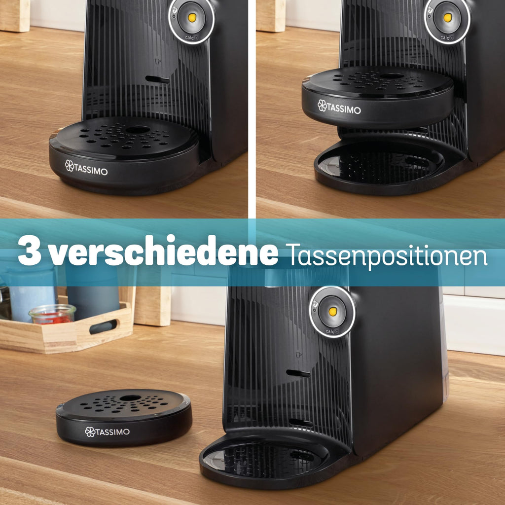 Tassimo Finesse TAS162E – Kapselmaschine mit IntensityBoost, über 70 Getränke, 1400W, Schwarz - CremaKafe Edition