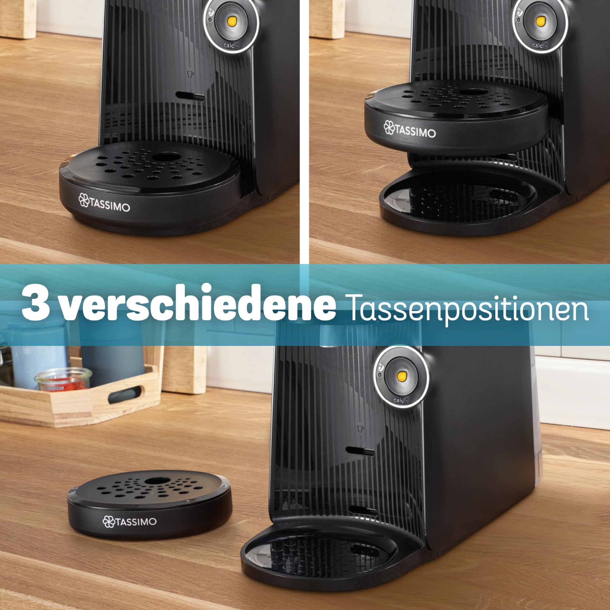 Tassimo Finesse TAS162E – Kapselmaschine mit IntensityBoost, über 70 Getränke, 1400W, Schwarz - CremaKafe Edition