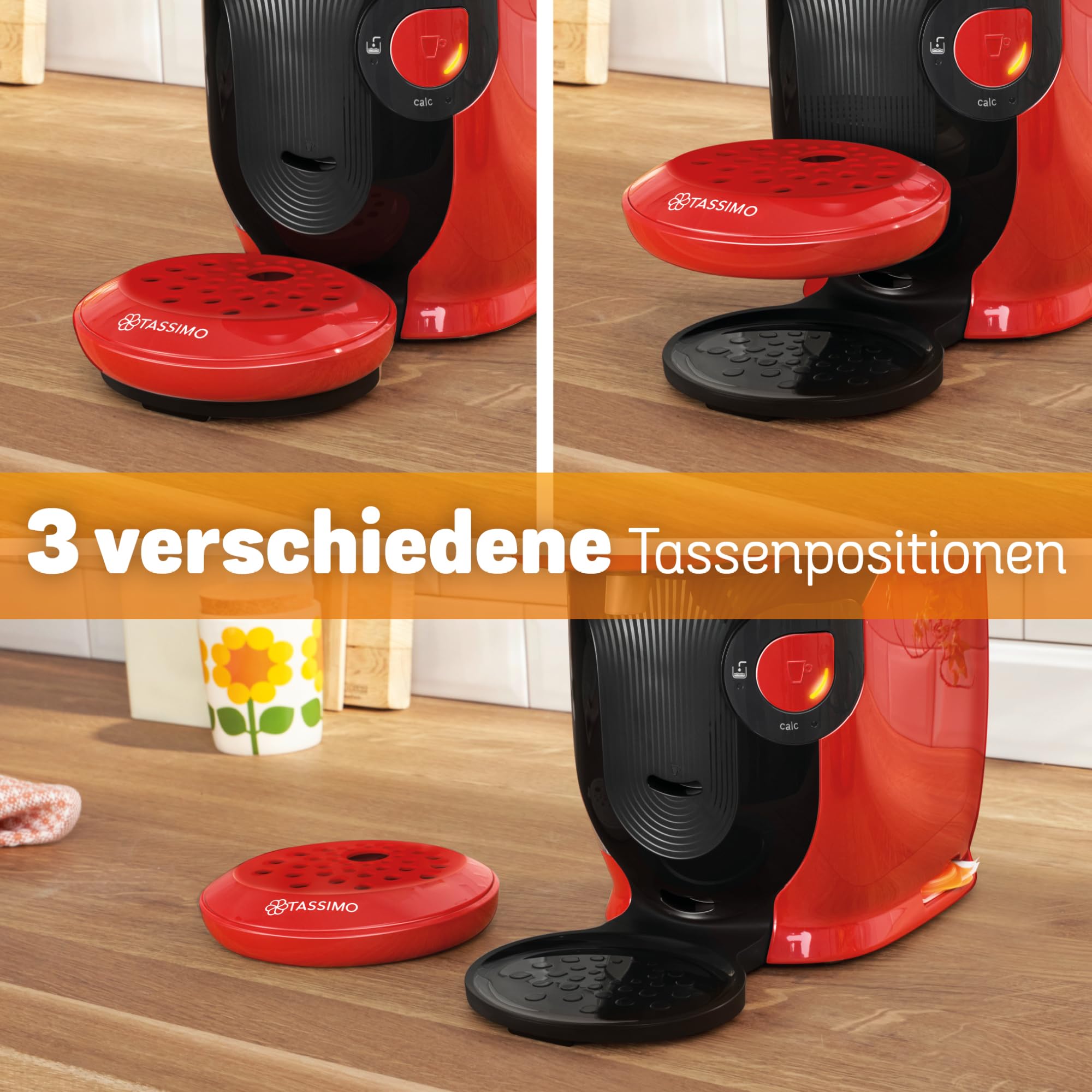 Tassimo Style TAS1103 – Kapselmaschine, über 70 Getränke, INTELLIBREW™, 1400W, Rot - CremaKafe Edition