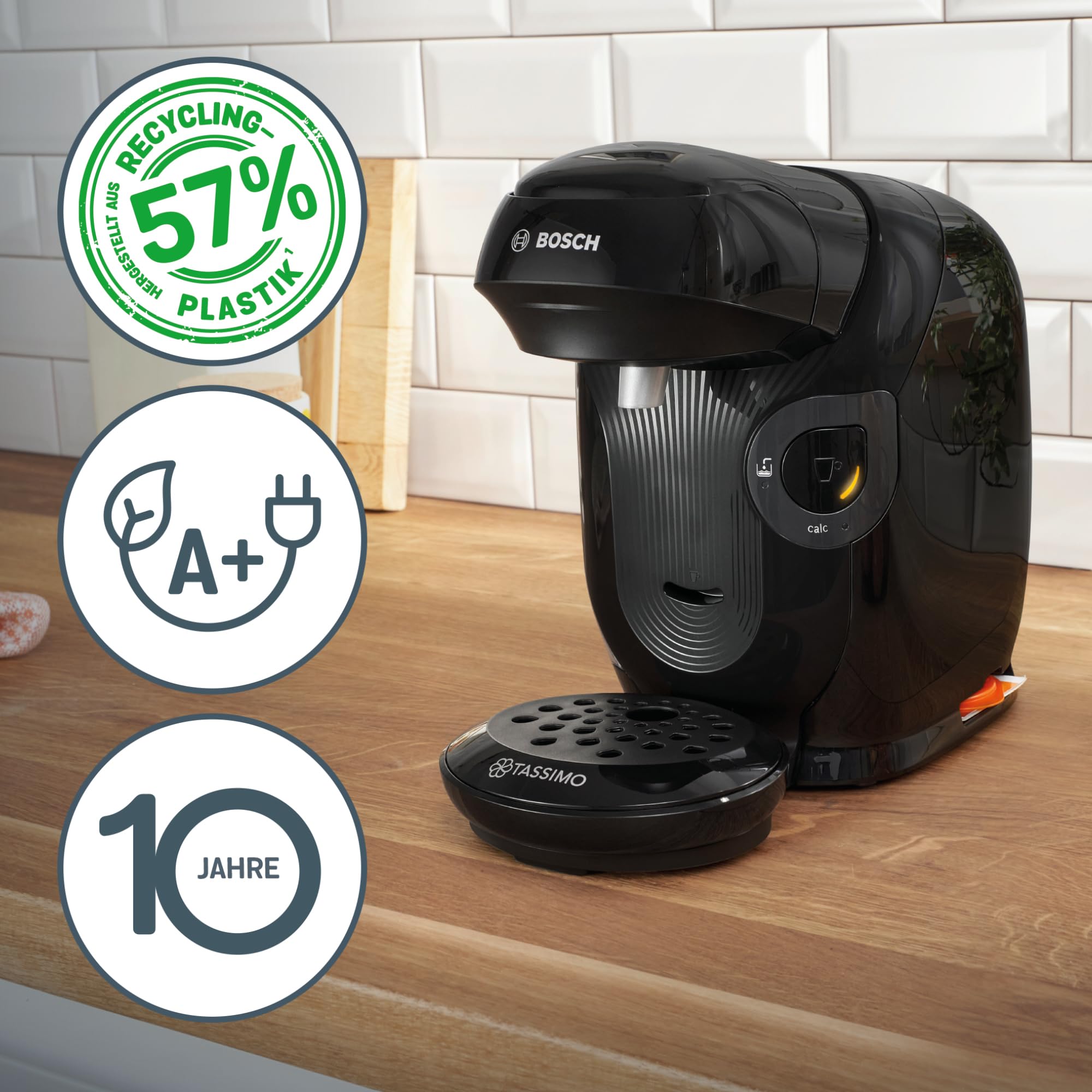 Tassimo Style TAS1102 – Kapselmaschine, über 70 Getränke, INTELLIBREW™, 1400W, Schwarz - CremaKafe Edition