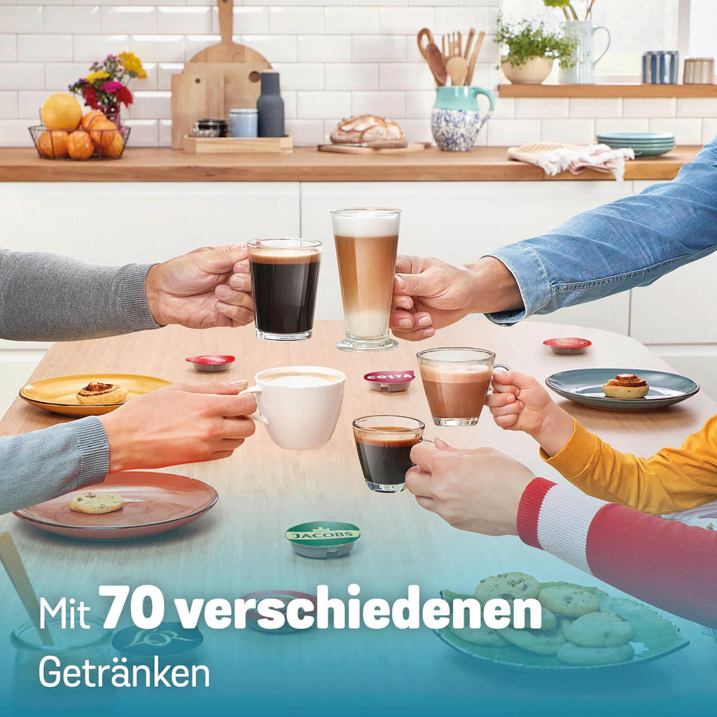 Tassimo Finesse TAS162E – Kapselmaschine mit IntensityBoost, über 70 Getränke, 1400W, Schwarz - CremaKafe Edition
